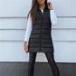 🧥 Lang Gewatteerd Dames Vest Met Rits – Warm, Stijlvol & Veelzijdig Voor Elke Outfit!