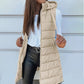 🧥 Lang Gewatteerd Dames Vest Met Rits – Warm, Stijlvol & Veelzijdig Voor Elke Outfit!