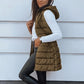 🧥 Lang Gewatteerd Dames Vest Met Rits – Warm, Stijlvol & Veelzijdig Voor Elke Outfit!