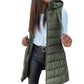 🧥 Lang Gewatteerd Dames Vest Met Rits – Warm, Stijlvol & Veelzijdig Voor Elke Outfit!