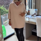 👚 Dames Top Met Lange Mouwen & Overhemdkraag - Comfortabel & Stijlvol!