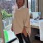 👚 Dames Top Met Lange Mouwen & Overhemdkraag - Comfortabel & Stijlvol!
