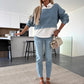 💥💥 Modieuze Tweedelige Denim Set voor Dames - Lange Mouwen Top & Broek!