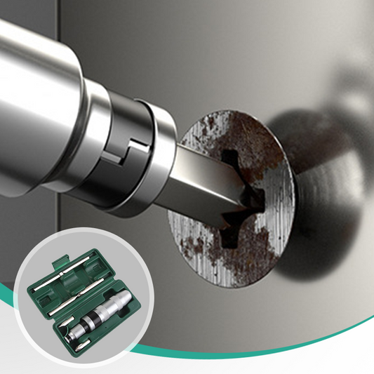 🔧 Industriële Slagschroevendraaier & Bitset - Moeiteloos Verstrikte Schroeven Losmaken, Duurzaam & Handig!