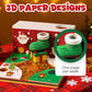 🎄✨ Kerstmis 3D Papieren Decoratiekalender – Cartoonillustraties, Weekelijks Ontvouwend Ontwerp & Multifunctioneel (Boekenlegger+Pennenhouder)!