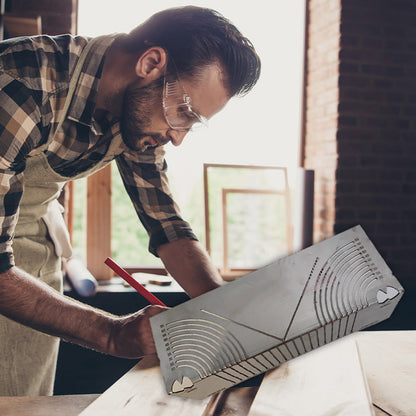 🔧📏 Vierkante Roestvrijstalen Markeer Liniaal – Precisie 90° Booghoek & Breed Meetbereik (20-80mm)!