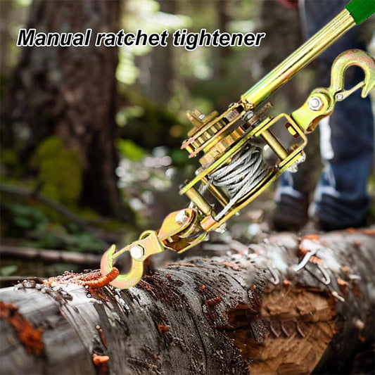 🔗🚚 2 Ton Kabellier Liertrekker met 2 Haken – Robuust Staal, Krachtige 2T Capaciteit & Veelzijdig voor Bouw/Boorderij!