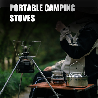 ⛺️🔥 Draagbare Kampeerkachel met Piëzo-ontsteking – Compact Opvouwbaar, Hoog Vermogen & Eenvoudige Ontsteking !