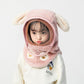 🐻🧣 Kinder Wintermuts met Afneembaar Winddicht Masker – Schattige Beertjesoren, Warm Kunstmatig Konijnenbont & Multifunctioneel Voor Koude Dagen!