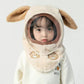 🐻🧣 Kinder Wintermuts met Afneembaar Winddicht Masker – Schattige Beertjesoren, Warm Kunstmatig Konijnenbont & Multifunctioneel Voor Koude Dagen!