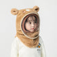 🐻🧣 Kinder Wintermuts met Afneembaar Winddicht Masker – Schattige Beertjesoren, Warm Kunstmatig Konijnenbont & Multifunctioneel Voor Koude Dagen!