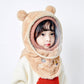 🐻🧣 Kinder Wintermuts met Afneembaar Winddicht Masker – Schattige Beertjesoren, Warm Kunstmatig Konijnenbont & Multifunctioneel Voor Koude Dagen!