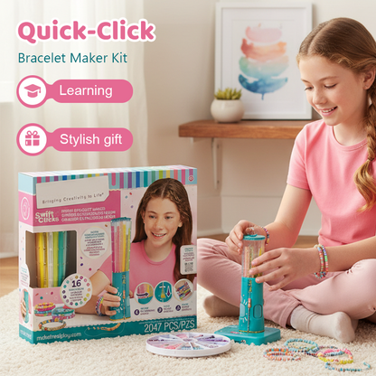 🎨💎 Quick-Click Armbandenset – Easy Click-Ontwerp, Complete Knutselset & Creatief Leerzaam Plezier (Perfect voor Kinderen & Cadeaus)!
