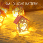 LED Christmas Wooden House String Lights