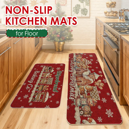🎄❄️ Antislip Kerst Keukenmatten – Feestelijke Sneeuwpop Ontwerp, Duurzaam & Veelzijdig (Kerstdecoratie voor Keuken & Hal!)