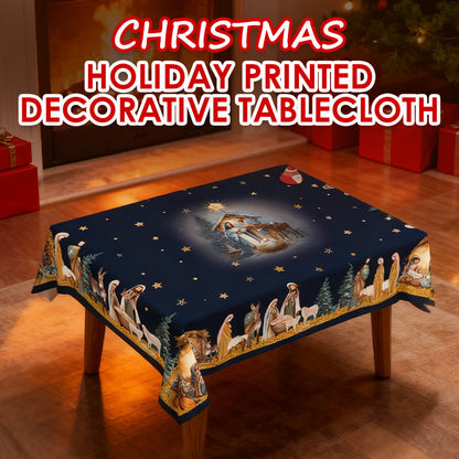 🎄🍽️ Kerstmisvakantie Bedrukt Tafelkleed – Feestelijk Thema, Vochtbestendig Polyester & Veelvoudige Maten（Perfect voor Kerstfeest Decoratie!）