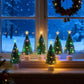 ✨ LED Mini Kerstboom Met Ster – Meerkleurige Lichten, Draadloos & Compact (Direct Kerstsfeer Op Tafel!)