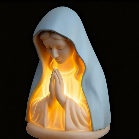 🎄Kerstdeal ALTIJD 50% KORTING!✨ Elegant Religieuze LED Nachtlamp – Sculpturaal Ontwerp, Warme Ambient Licht & Batterijbedreven (Spirituele Decoratie voor Thuis!)