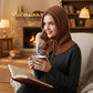 Women’s Knitted Balaclava Hood with Buttons