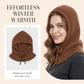 Women’s Knitted Balaclava Hood with Buttons