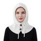 Women’s Knitted Balaclava Hood with Buttons