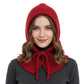 Women’s Knitted Balaclava Hood with Buttons