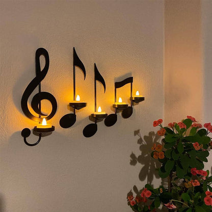 ✨ Netherlshop™ Muzieknoot Wandkandelaar – Unieke Wanddecoratie, Warme Ambiance & Muzikale Stijl (Breng Emotie & Stijl in Huis!)