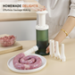 Exclusief Sinterklaasvoordeel!50% KORTING✨ Handmatige Worstvulmachine (Thuisgebruik) – 4 Vulbuizen & Voedselkwaliteit PP – Efficiënt Vullen & Compact Opslag (Perfect voor Rookworst/Ontbijtworst!)