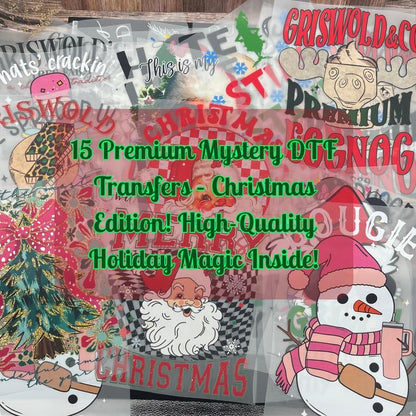 🖤Black Friday topper!✨ DTF-Transferstickers Met Kerstontwerpen – 15/30Feestelijke Patroonset, Duurzaam & Universeel Voor Kleding & Huishoudelijke Items!
