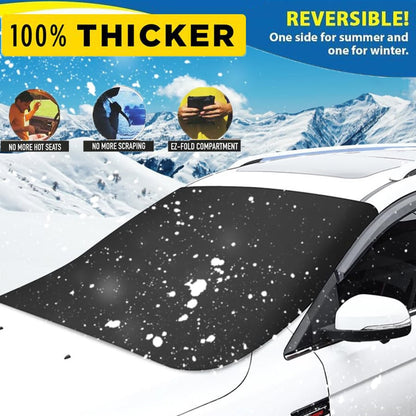 🖤Black Friday topper!50% KORTING✨ Magnetische Voorruit Sneeuw/IJs Hoes – 4-Seizoenen Bescherming, Reversibel (Winter/Zomer) & Eenvoudig Op te Bergen (Geen Meer Schrappen, Hitte of Vuil – Perfect voor Auto’s/SUV’s!)