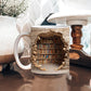 🎅 Exclusief Sinterklaasvoordeel!50% KORTING✨ Creatief 3D Boekenplank Mok (Keramiek) – Magnetronveilig, Vaatwasserbestendig & Decoratief (Perfect voor Boekenliefhebbers & Creatieve Decor!)