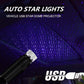 🎄Kerstdeal ALTIJD 50% KORTING!🚗 USB Sterrenhemel Ambient Light: Romantische Sterren Sfeer in Auto & Thuis – 360° Rotatie + 2 Kleuren！