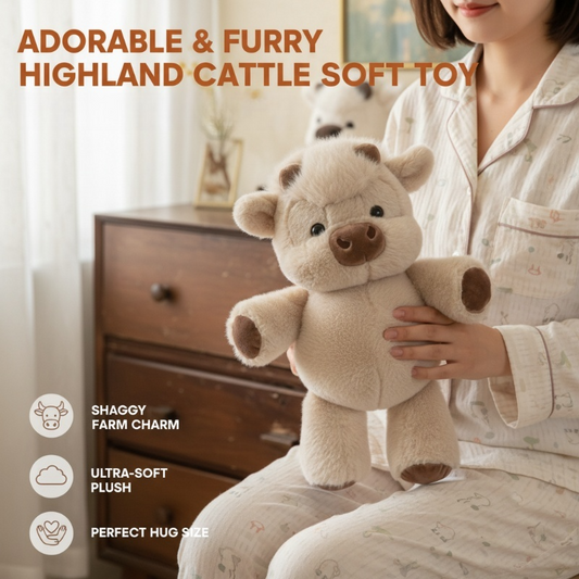 🎃Halloween-Aanbieding 50% Korting!🐮Pluizige Highland Cow Knuffel – Knuffelige Charme