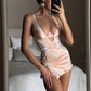 🎉Nieuwjaars Cadeau 50% KORTING!🌸Sexy kanten spaghettibandjurk string 2-delige set