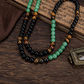 🎉Nieuwjaars Cadeau 50% KORTING!🌿Bohemian Natuursteen Kralenketting (Tijgeroog + Epidote) – Bohemian Chic & Alledaags Comfort: Perfect Voor Festivals/Uitstapjes!
