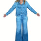 🎉Nieuwjaars Cadeau 50% KORTING!👖Dames 2-delige Faux Denim Pyjama (Stijlvol & Comfortabel)  – Kan Buiten Gedragen: Relax & Lounge in Trend!