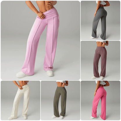 🎉Nieuwjaars Cadeau 50% KORTING!🛍️Dames Hoogtaille Wijde Pijpen Broek: Echte Zakken + Stretchstof – Comfortabel & Stijlvol Voor Elke Dag!