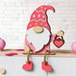 🎉Nieuwjaars Cadeau 50% KORTING!🧝‍♀️Valentijnsdag Houten Kabouter Decoratie : Romantisch Hartjes&Bloemen Ontwerp – Perfect Voor Plank & Cadeau!