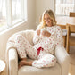 💘Valentijnsaanbieding: 50% Korting! 🧸 Dames pyjama set met hartjesprint: Zacht, ontspannend & perfect voor relaxte avonden