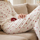 💘Valentijnsaanbieding: 50% Korting! 🧸 Dames pyjama set met hartjesprint: Zacht, ontspannend & perfect voor relaxte avonden