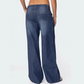🔥 Hot Sale 50% KORTING 🔥 Dames Y2K gestreepte laag uitgesneden jean