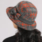 💘Valentijnsaanbieding: 50% Korting! 👒Vintage Geruite Clochehoed van Imitatiewol – Elegant & Warm voor Koude Winterdagen!