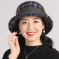 💘Valentijnsaanbieding: 50% Korting! 👒Vintage Geruite Clochehoed van Imitatiewol – Elegant & Warm voor Koude Winterdagen!