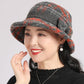 💘Valentijnsaanbieding: 50% Korting! 👒Vintage Geruite Clochehoed van Imitatiewol – Elegant & Warm voor Koude Winterdagen!