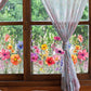 🌞Fris De Lente In Met 50% Korting!🌸 Venster vol Leven: Kleurrijk Bloemenboeket Raamsticker – Geen Lijmresten, Geen Gedoe!