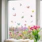 🌞Fris De Lente In Met 50% Korting!🌸 Venster vol Leven: Kleurrijk Bloemenboeket Raamsticker – Geen Lijmresten, Geen Gedoe!