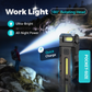 🌞Fris De Lente In Met 50% Korting!🔦180° Draaibare LED Werklamp | Dubbele Lichtbronnen & Magnetische Basis | Compact EDC Zaklamp