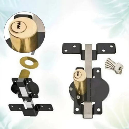🌞Fris De Lente In Met 50% Korting!🔒 50/70mm Dubbelzijdig Poortslot met Lange Schoot & 5 Sleutels – Robuust IJzeren Slot voor Binnen & Buiten!