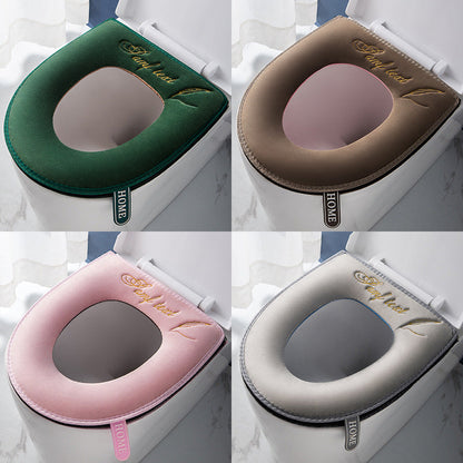 🌞Fris De Lente In Met 50% Korting!🧷 Borduurpatroon Toiletzittingkussen – PU Waterdichte Achterkant | Warm, Antislip & Eenvoudig Schoon te Maken!
