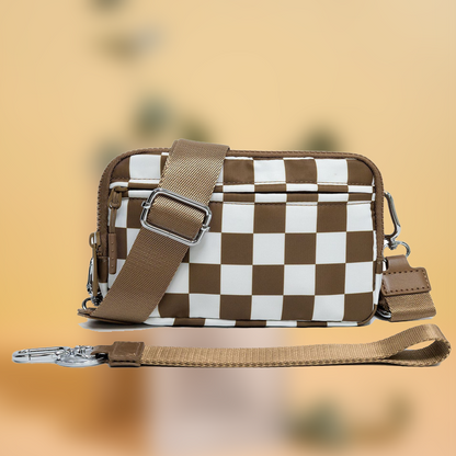 🌞Fris De Lente In Met 50% Korting!🎒 Unisex Geruite Heuptas – Veelzijdig te dragen als crossbody, heuptas of handtas